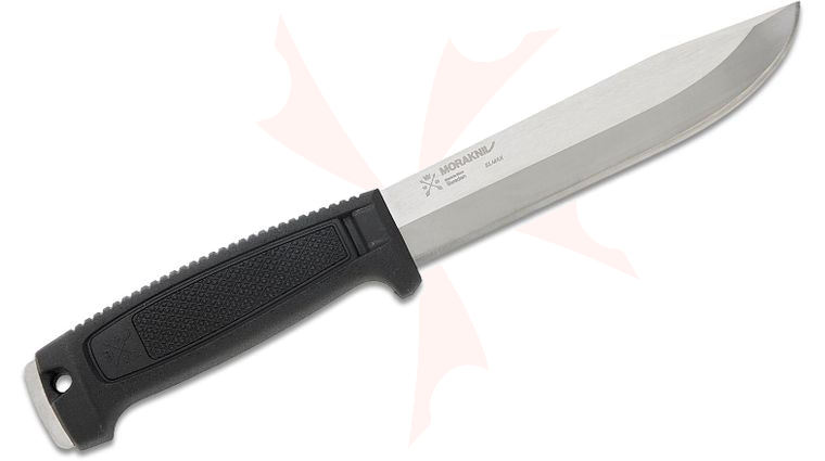 Morakniv Morkret Fixed Blade Knife 6.0 inch Elmax Satin Clip Point Blade, Black Polyamide Handle, Polymer Sheath