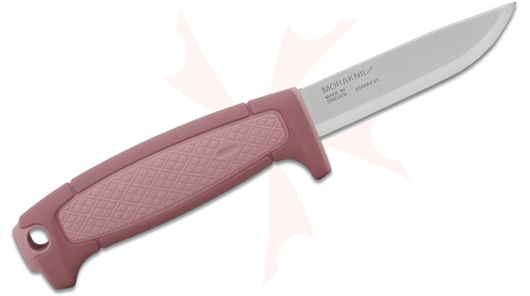 Morakniv Risberg Fixed Blade Knife 3.58 inch 12C27 Polished Drop Point Blade, Plum Polymer Handle, Plum Polymer Sheath