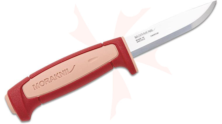 Morakniv Mora of Sweden Basic 511 Color of the Year 2026 Fixed Blade Knife 3.5 inch Carbon Steel Polished Clip Point Blade, Dala Red/Orsa Sandstone Polypropylene Handle, Polymer Sheath