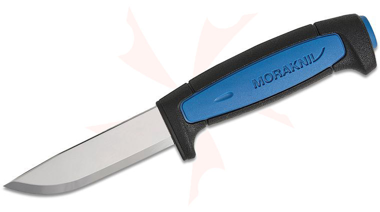 Morakniv Mora of Sweden Pro S 3-5/8 inch Stainless Steel Blade, Blue and Black TPE Rubber Handle