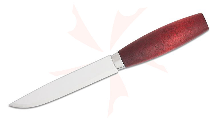 Morakniv Mora of Sweden Classic No. 3 Fixed Blade Knife 5.31 inch Carbon Steel Polished Drop Point Blade, Red Dyed Birch Handle, Plastic Sheath