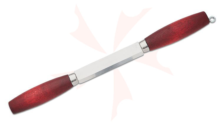 Morakniv Mora of Sweden Classic Wood Splitting Draw Knife 4.53 inch Swedish Stainless Steel Blade, Red Dyed Birch Wood Handles