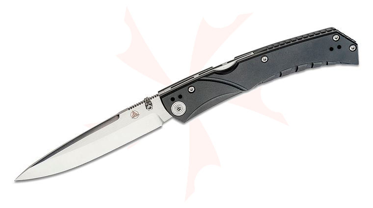 Nemesis Mar Private Reserve MPR-1 Folding Knife 3.44 inch Satin VG10 Plain Blade, Black Milled Titanium Handles