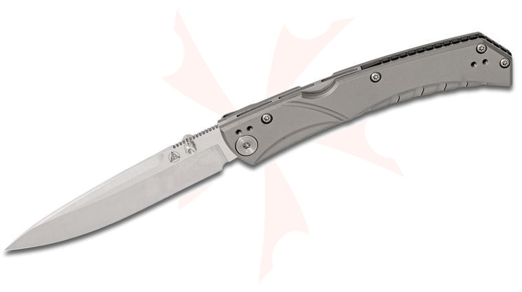 Nemesis Mar Private Reserve MPR-1 Folding Knife 3.44 inch Satin VG10 Plain Blade, Milled Titanium Handles
