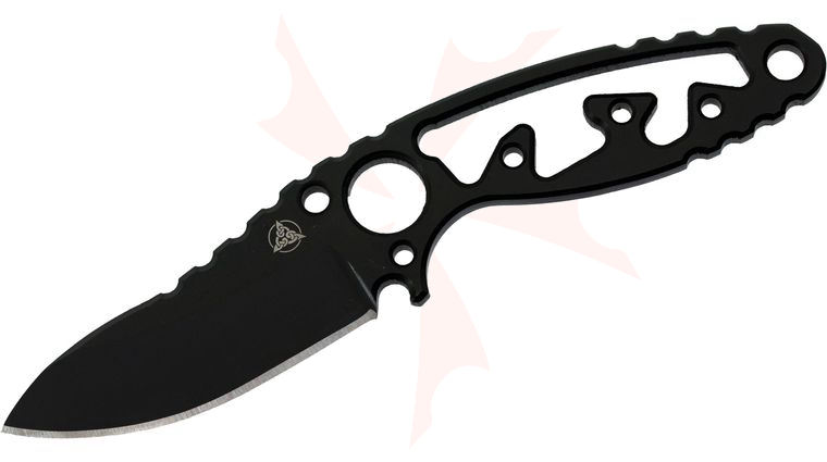 Nemesis NK-16B Afterburner Neck Knife 2-1/4 inch 9Cr13 Black Plain Blade, Kydex Sheath