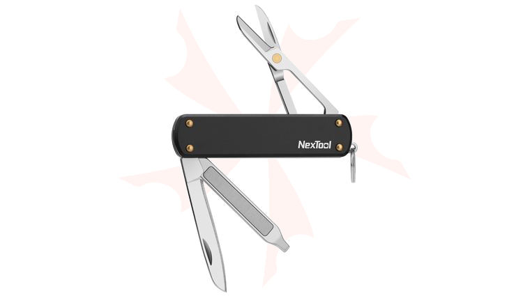 NexTool Mini Knight K10 Multi-Tool, 2.52 inch Closed, Black Aluminum Handles