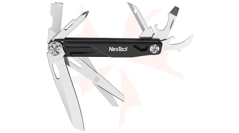 NexTool Knight K20 Multi-Tool, 4.37 inch Closed, Black Stainless Steel Handles