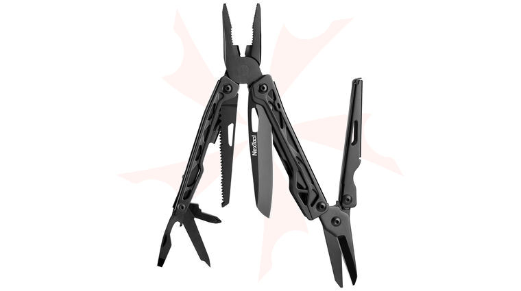 NexTool Black Knight 11-in-1 Multi-Tool with Bit Set, Black Stainless Steel Handles