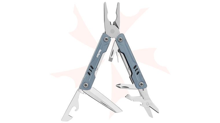 NexTool Mini Sailor S11 Multi-Tool 2.63 inch Closed, Gray Blue Aluminum Handles