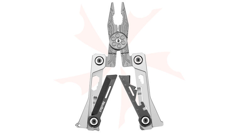 NexTool Silver Blade E30 Credit Card Multi-Tool 3.35 inch Closed, Stainless Steel Handles