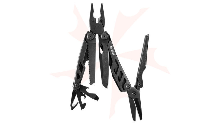 NexTool Flagship Pro 16-in-1 Multi-Tool, Black, Stainless Steel Handles, Nylon Pouch
