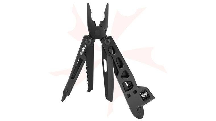 NexTool Vanguard Multi-Tool Wrench, Black Stainless Steel Handles
