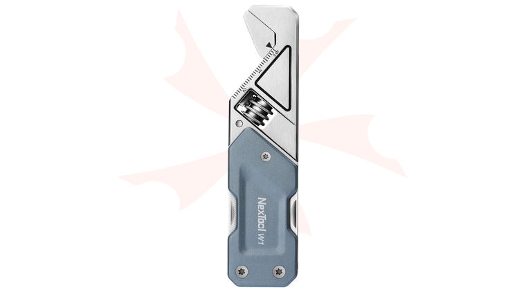 NexTool Light Wrench W1 Multi-Tool, 4.49 inch Closed, Gray Blue Aluminum Handles with Bit Kit