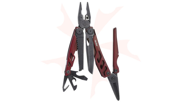 NexTool Flagship Pro 16-in-1 Multi-Tool, Red/Black, Stainless Steel Handles, Nylon Pouch