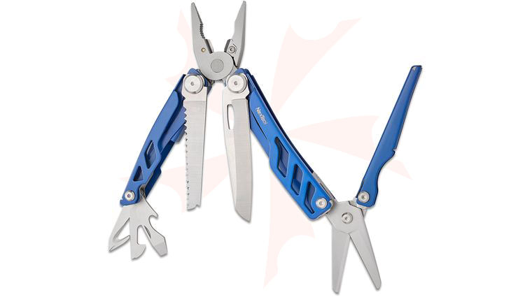 NexTool Flagship Pro 16-in-1 Multi-Tool, Blue/Satin, Stainless Steel Handles, Nylon Pouch