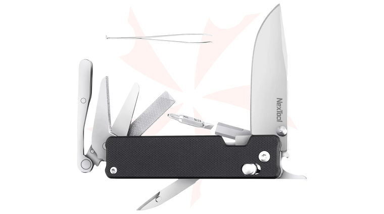 NexTool Knight K30 Multi-Tool, 3.58 inch Closed, Black G10 Handles