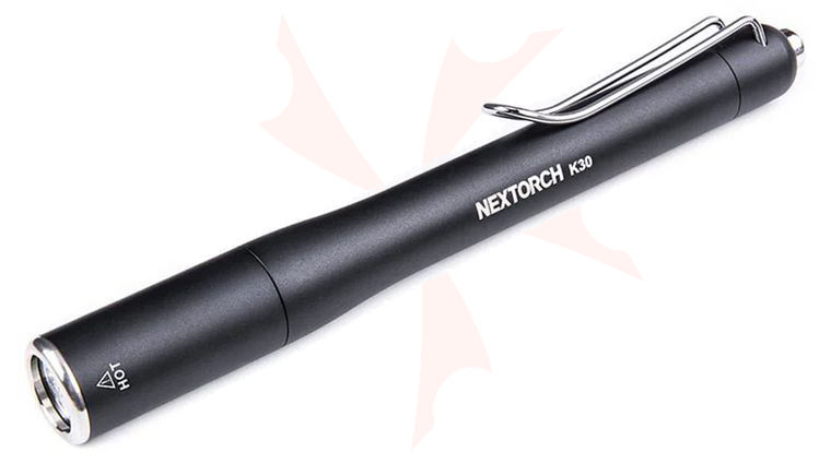 NexTORCH K30 Black High Performance Penlight w/ Pocket Clip, 850 Lumens