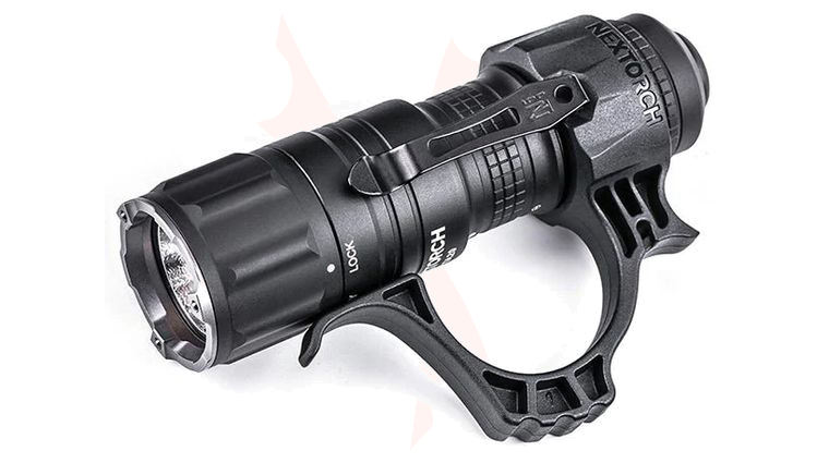NexTORCH TA20 Rechargeable Compact LED Flashlight Set with Tactical Ring, 1000 Lumens