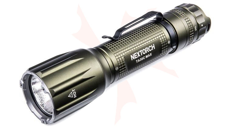 NexTORCH TA30C MAX Rechargeable Tactical LED Flashlight, Green, 3000 Lumens