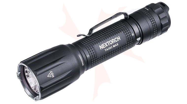 NexTORCH TA30C MAX Rechargeable Tactical LED Flashlight, Black, 3000 Lumens