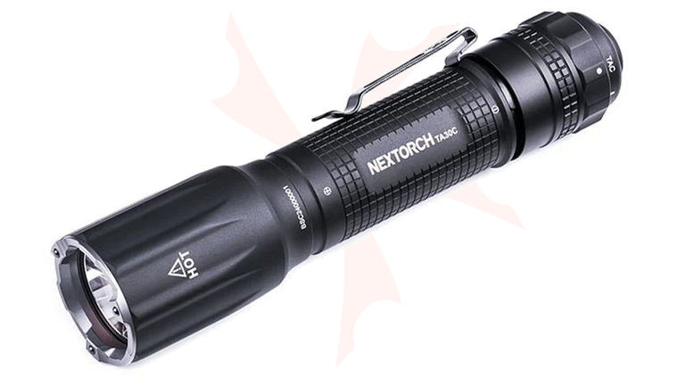 NexTORCH TA30C Rechargeable Tactical LED Flashlight Set, Black