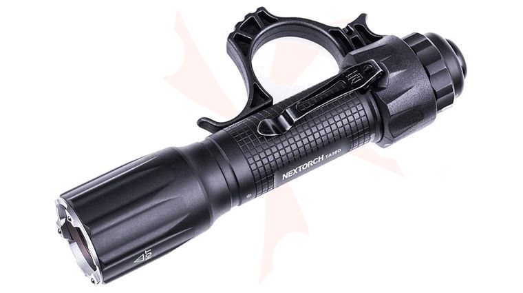 NexTORCH TA30D Rechargeable Tactical LED Flashlight Set with FR-1 Ring, 2200 Lumens