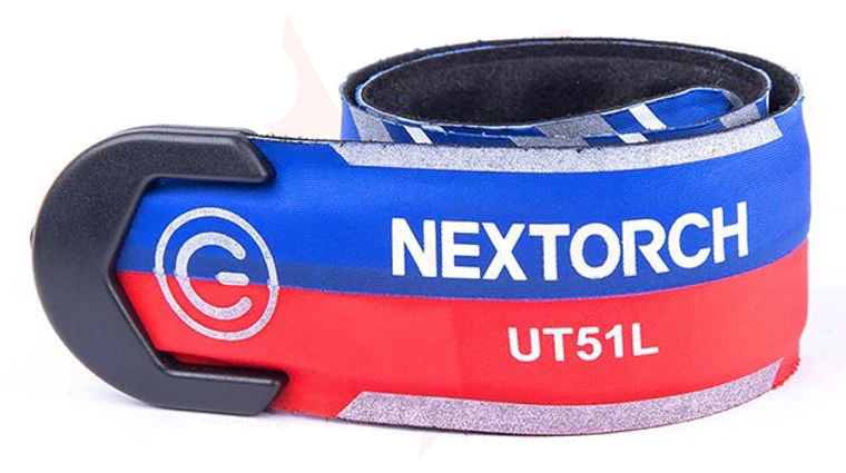 NexTORCH UT51L Large Rechargeable Red/Blue Flashing Safety Slap Bracelet