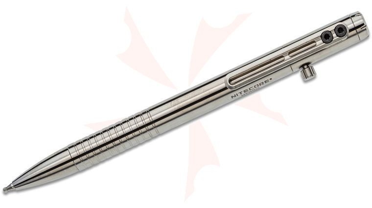 NITECORE NTP30 Bolt Action Tactical Titanium Pen with Tungsten Steel Glass Breaker , 5.25 inch Overall