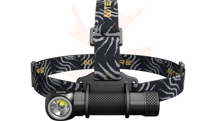NITECORE HC33 High Performance LED Headlamp, Striped Black Nylon Strap, 1800 Max Lumens