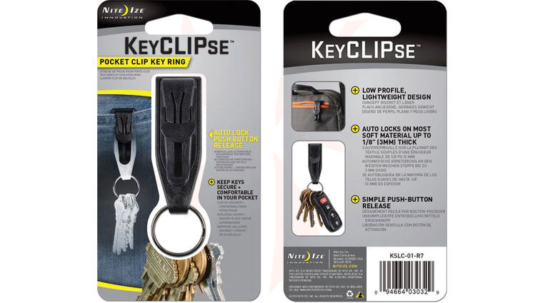 Nite Ize KeyCLIPse Pocket Clip Key Ring (KSLC-01-R7) - KnifeCenter