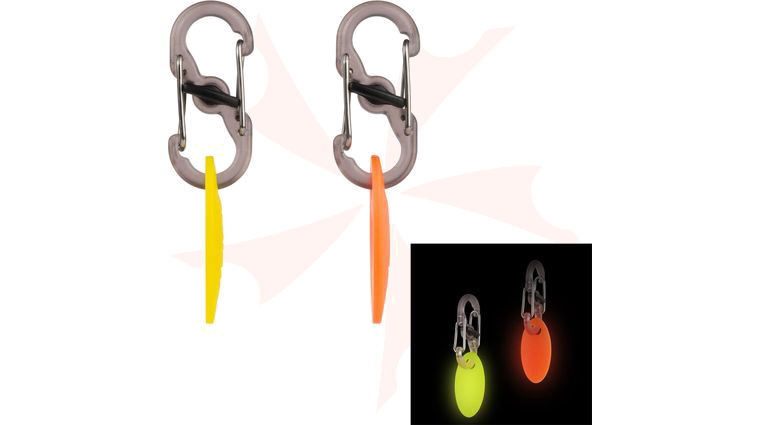 Nite Ize NextGlo Glow-in-the-Dark Key ID Tags + S-Biners MicroLocks Combo Pack (2 sets)
