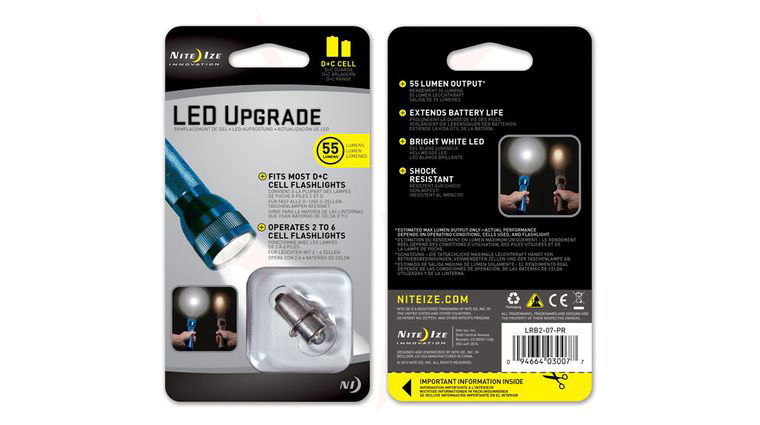 Nite Ize LED Upgrade Kit for Most C and D Cell Flashlights (LRB2-07-PR)