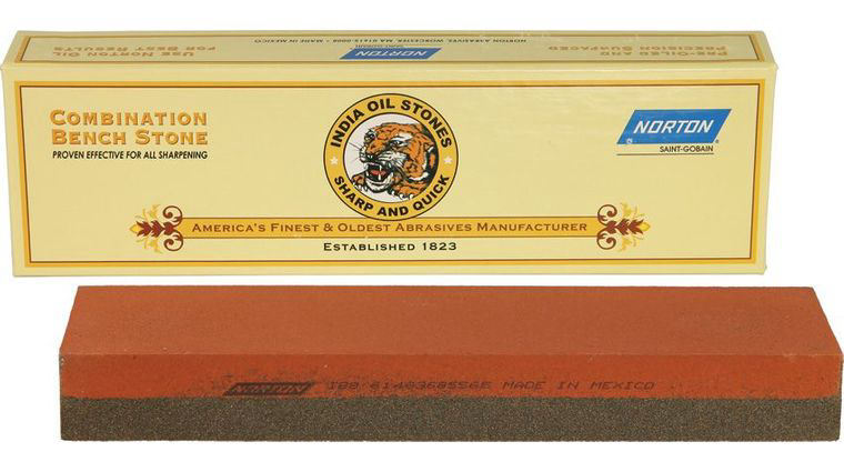 Norton IB8 India Aluminum Oxide Benchstone Coarse/Fine 8 inch x 2 inch x 1 inch