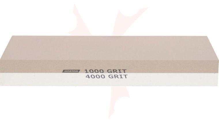 Norton Japanese-Style Combination Waterstone 1000/4000 Grit, Blue Plastic Storage Box