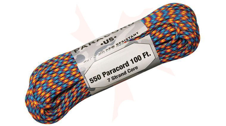 Atwood Rope 550 Paracord, Fire & Ice, 100 Feet