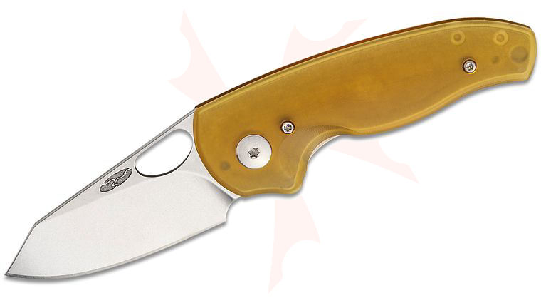 Three Rivers MFG TRM Holier Nerd Liner Lock Folding Knife 2.2 inch CPM-MagnaCut Tumbled Clip Point Blade, 3D Machined Ultem Handles