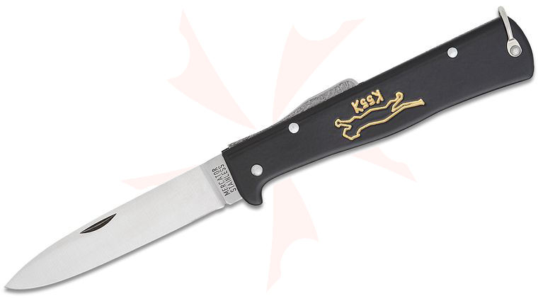 Otter Mercator Solingen K55 Black Cat Knife German, Stainless Steel, Army Issue