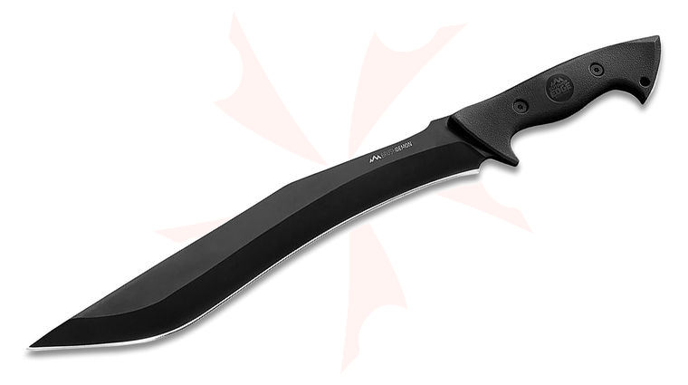 Outdoor Edge Brush Demon Fixed 13.5 inch Black 65 Mn Carbon Steel Blade, Nylon Sheath (BD-10)