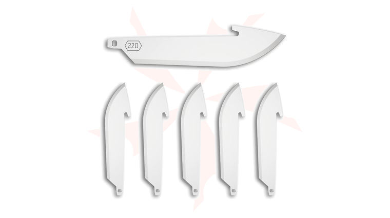 Outdoor Edge 2.2 inch RazorSafe Pack of 6 Replacement Drop Point Blades