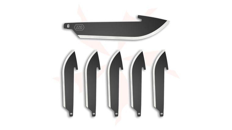 Outdoor Edge 2.2 inch RazorSafe Pack of 6 Replacement Black Drop Point Blades