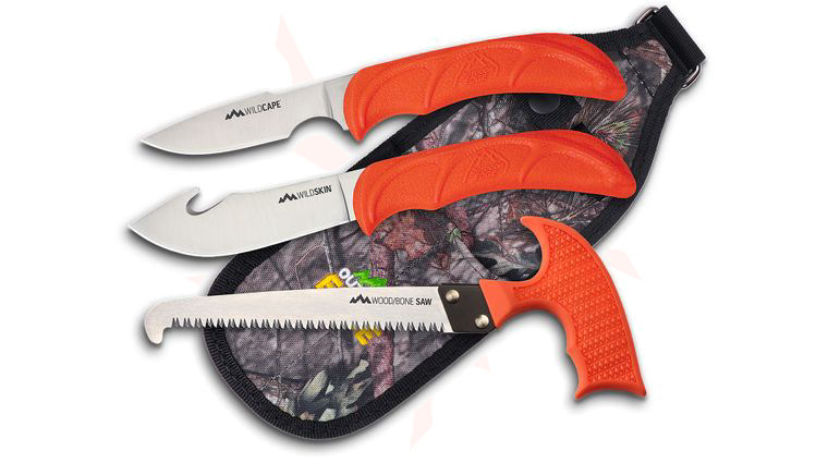 Outdoor Edge WildGuide Four Piece Field Dressing Kit, Mossy Oak Nylon Sheath