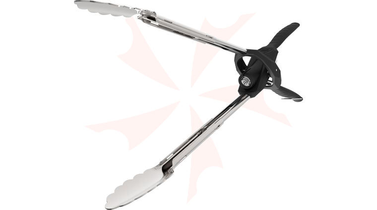 Outdoor Edge Grill-Beam Expandable BBQ Tongs with Integrated LED Flashlight, 22 Lumens