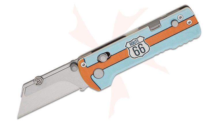 Oknife U1 Pro Multifunction Folding Utility Knife 2.24 inch SK5 Razor Blade, Route 66 G10 Handles with Folding Screwdriver