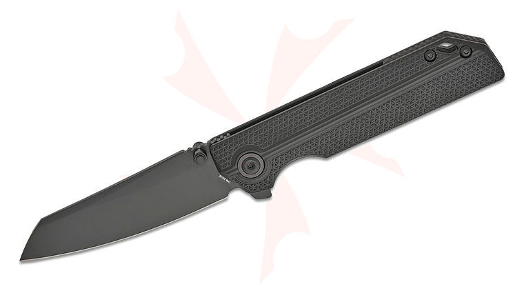 Oknife Ken Onion XEN-OAL Lightweight Flipper Knife 3.16 inch CPM-S45VN Black DLC Modified Sheepsfoot Blade, Black DLC OAL Super Aluminum Handles