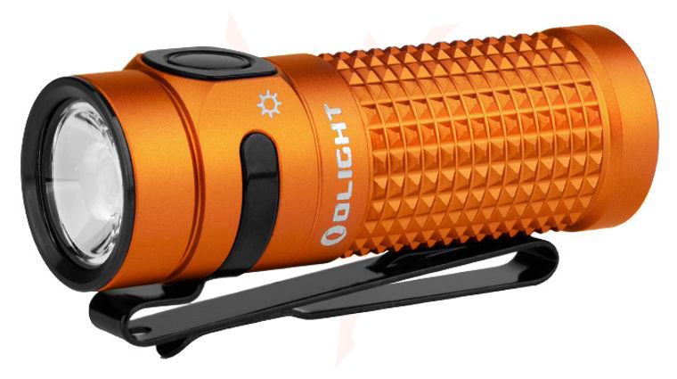 Olight Baton 4 Rechargeable LED Flashlight, Orange, 1300 Max Lumens