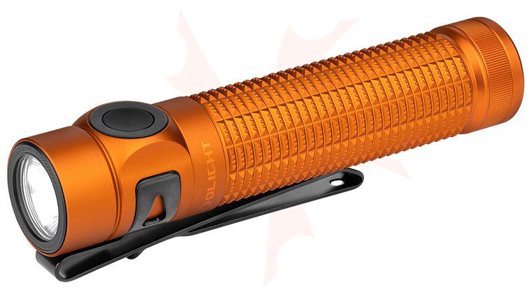 Olight Baton 4 Pro Rechargeable LED Flashlight, Orange, 1600 Max Lumens