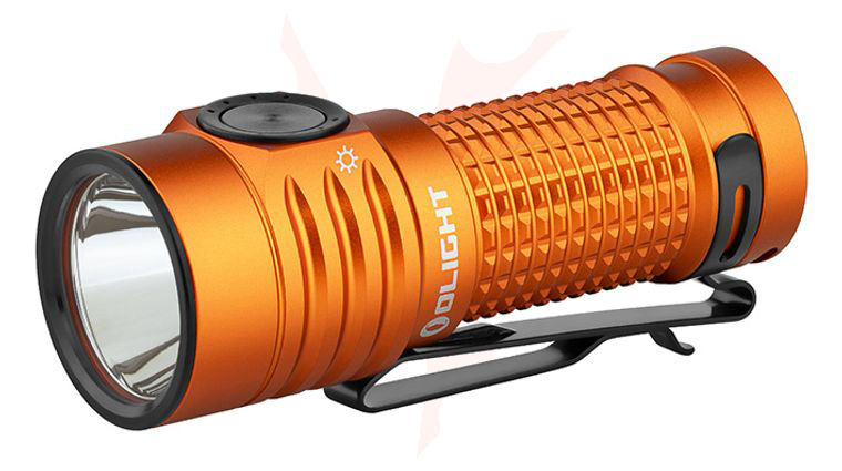 Olight Baton Turbo Rechargeable LED Flashlight, Orange, 1000 Max Lumens