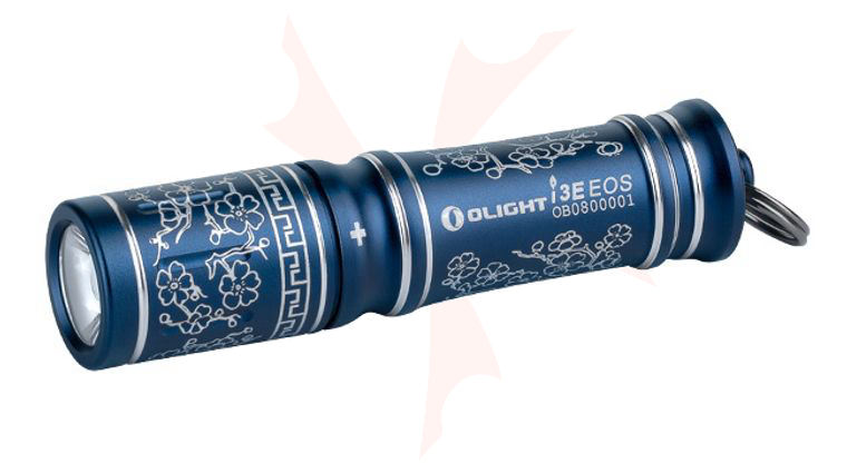 Olight i3E EOS Porcelain Blue Keychain LED Flashlight, 90 Max Lumens (1 x AAA)
