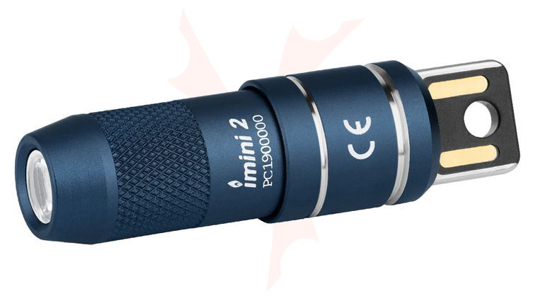 Olight iMini 2 Rechargeable Keychain LED Flashlight, Midnight Blue, 50 Max Lumens