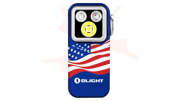 Olight Oclip Pro S Clip Light, Stars and Stripes, 600 Max Lumens